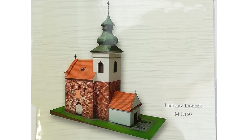 Papírový model kostela sv. Jakuba Většího ve Stříbrné Skalici