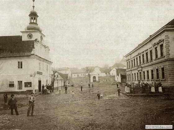 Stříbrnoskalické náměstí okolo roku 1900